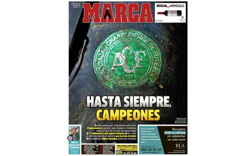 Capa do espanhol "Marca"
