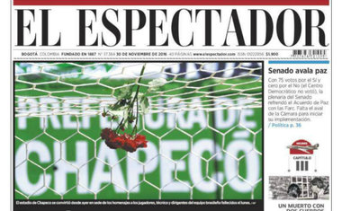 Capa do colombiano "El Espectador"