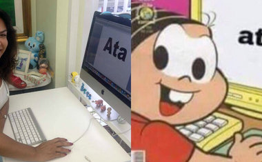 Mônica Souza compartilha versão real do meme "ata"