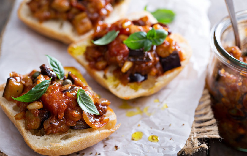 CAPONATA DE CACAU COM BERINJELA