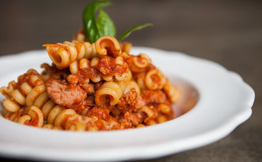 Radiatore com Ragú de Linguiça