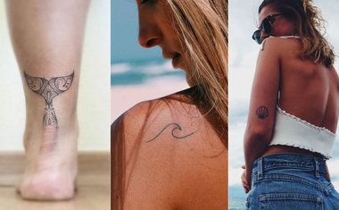 Mais de 20 inspirações de tatuagens para quem ama praia 