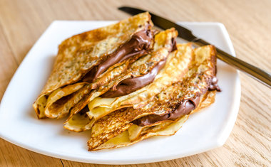 Panquecas de maçã com Nutella