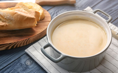 Sopa de Aipim com Cream Cheese