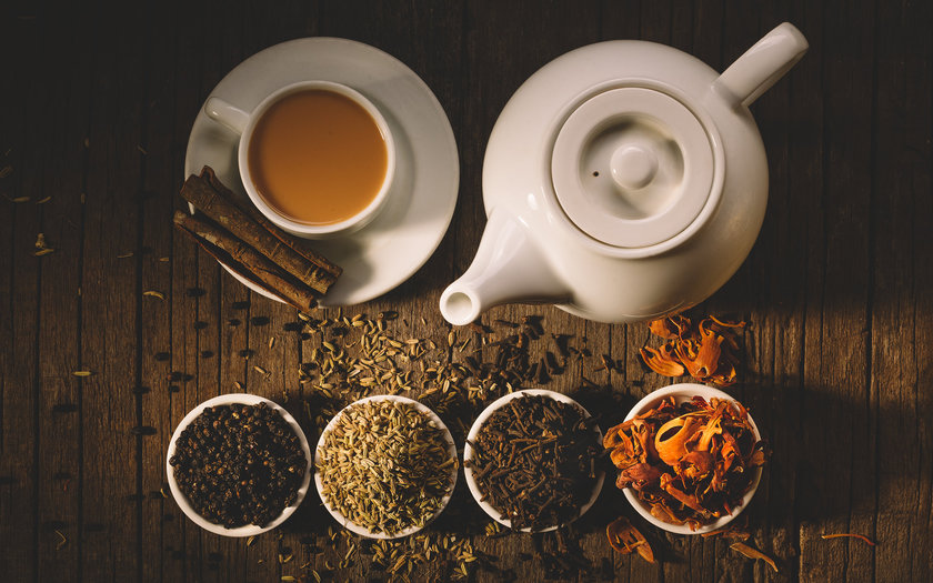 Chá indiano com especiarias