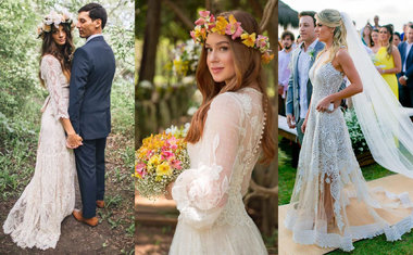 15 inspirações de vestidos de noiva para quem quer casar ao ar livre