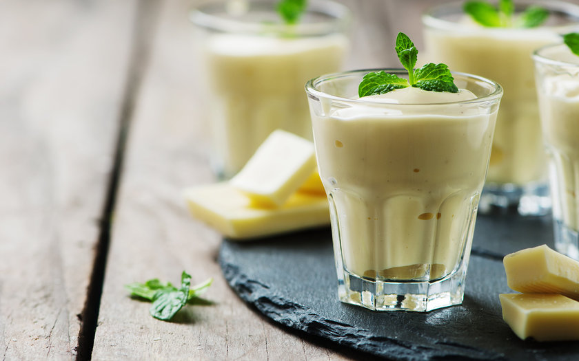 Mouse de chocolate branco