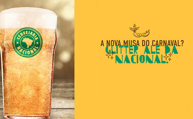 Cervejaria Nacional cria cerveja com visual dourado e cheio de glitter para o Carnaval 2022; saiba tudo!