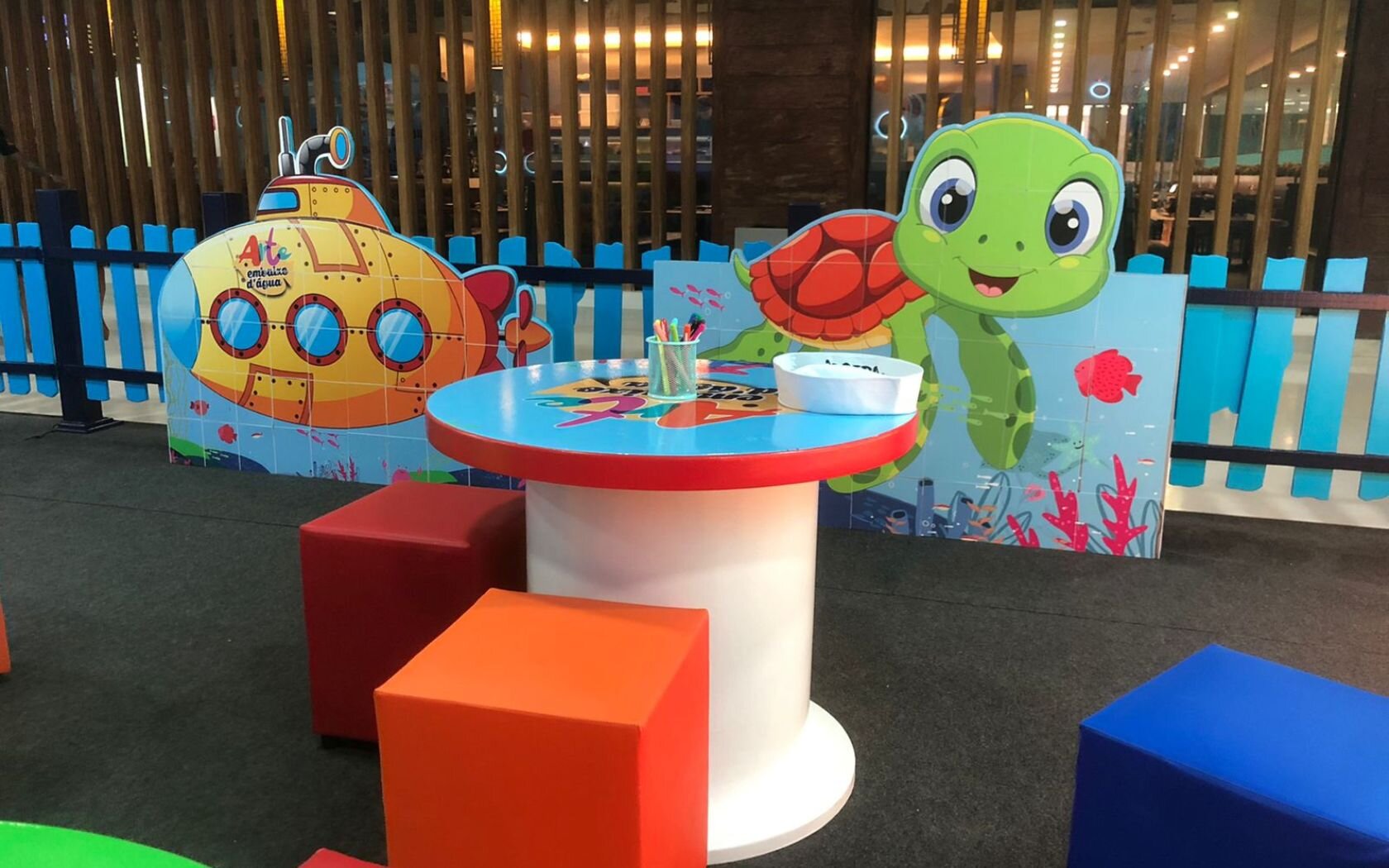 “Arte Embaixo D’água” Shopping Pátio Paulista atração infantil sobre a