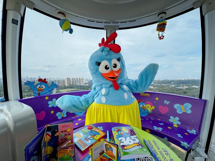 Galinha Pintadinha leva mães e filhos às alturas com experiência mágica na Roda Rico Galinha Pintadinha leva mães e filhos às alturas com experiência mágica na Roda Rico