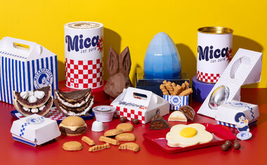 Imagem de destaque para Páscoa diferente: Mica Chocolates lança ovos inspirados em fast food e collab com Patties