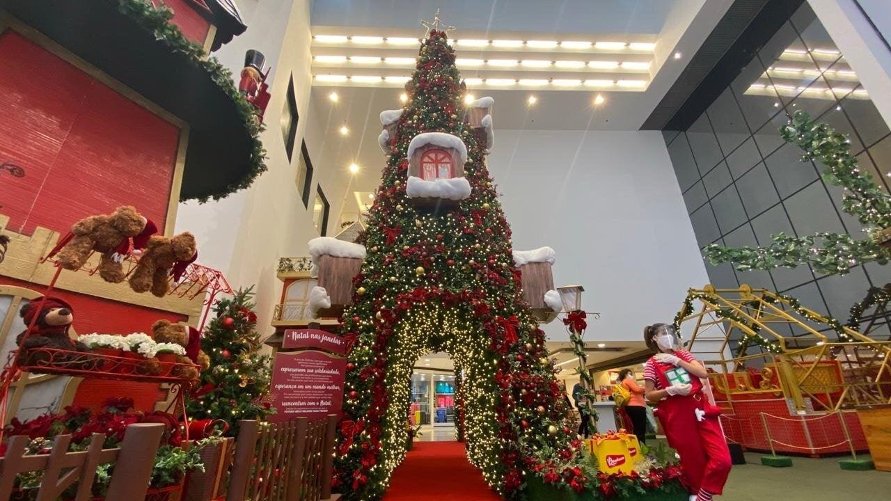 Laço Presente Decoração Arvore Natal Oxford Vermelho