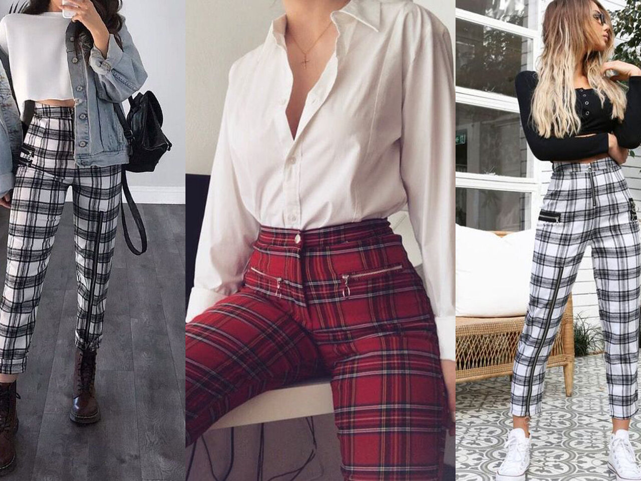 Looks com calça xadrez: ideias estilosas para você arrasar