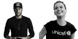 TV: Neymar, Katy Perry e outros famosos cantam Beatles em campanha da UNICEF