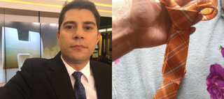 Famosos: Evaristo Costa surpreende e empresta gravata à internauta 