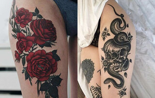 Comportamento: Mais de 25 tatuagens feitas na coxa pra você se inspirar 