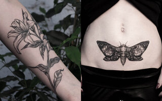 Moda e Beleza: Mais de 25 tatuagens feitas só com tinta preta pra quem ama o estilo