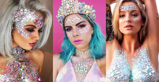 Moda e Beleza: Make com pedraria é tendência para o Carnaval 2019; se inspire em 12 looks deslumbrantes