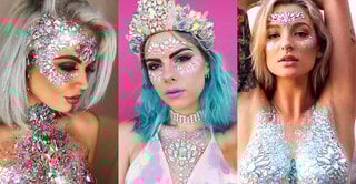 Moda e Beleza: Make com pedraria é tendência para o Carnaval 2019; se inspire em 12 looks deslumbrantes