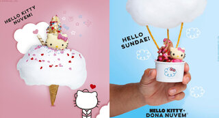 Restaurantes: Dona Nuvem e Hello Kitty se unem e criam sorvete especial; saiba mais!