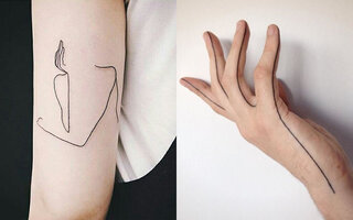 Single Line Tattoos