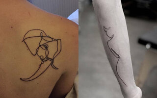 Single Line Tattoos