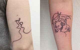 Single Line Tattoos