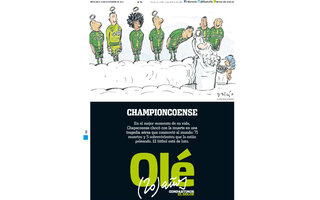 Capa do argentino "Olé"