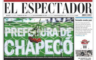 Capa do colombiano "El Espectador"