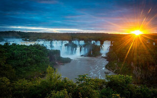 Sunset at Iguassu Falls
