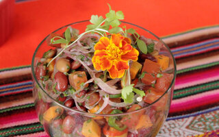 Ceviche vegetariano de feijão