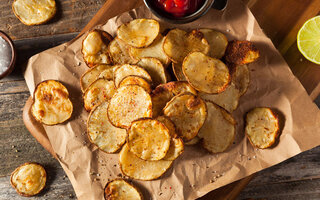 Batata chips de microondas