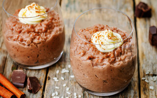 Arroz-doce com Cappuccino