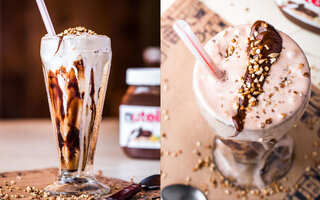 Milk Shake de baunilha com Nutella