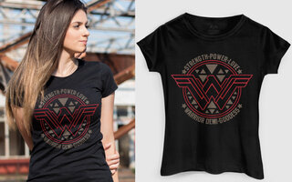 Camiseta feminina oficial DC Comics