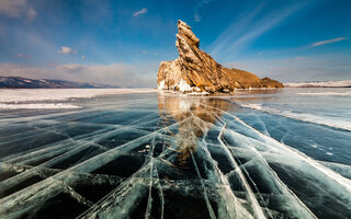 O Lago Baikal na Sibéria