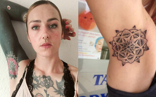 É moda: tatuagem nas axilas