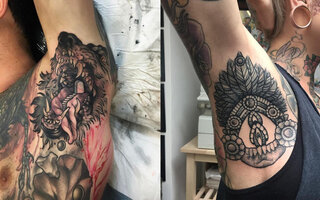 É moda: tatuagem nas axilas