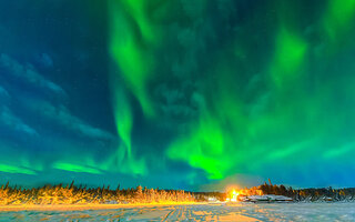 Aurora Boreal na Suécia