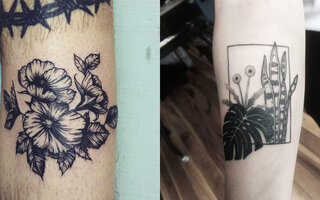 Tatuagens com flores e plantas