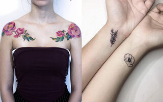 Tatuagens com flores e plantas