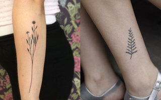 Tatuagens com flores e plantas