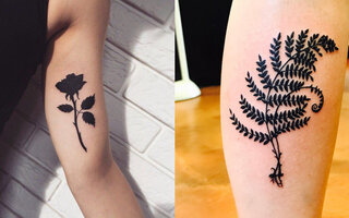 Tatuagens com flores e plantas