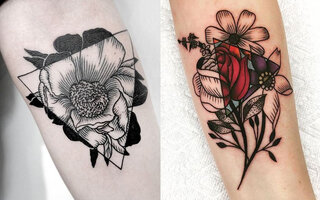 Tatuagens com flores e plantas