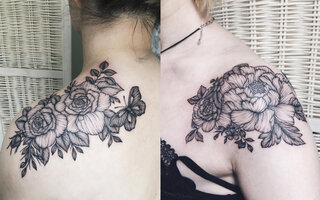 Tatuagens com flores e plantas