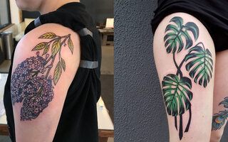 Tatuagens com flores e plantas