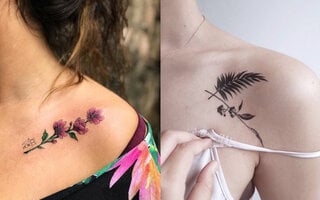 Tatuagens com flores e plantas