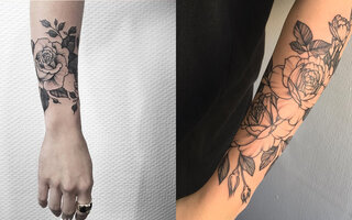 Tatuagens com flores e plantas