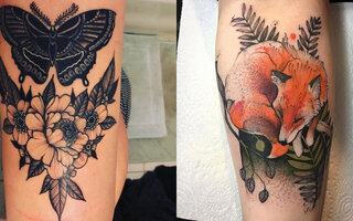 Tatuagens com flores e plantas