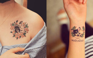 Tatuagens com flores e plantas